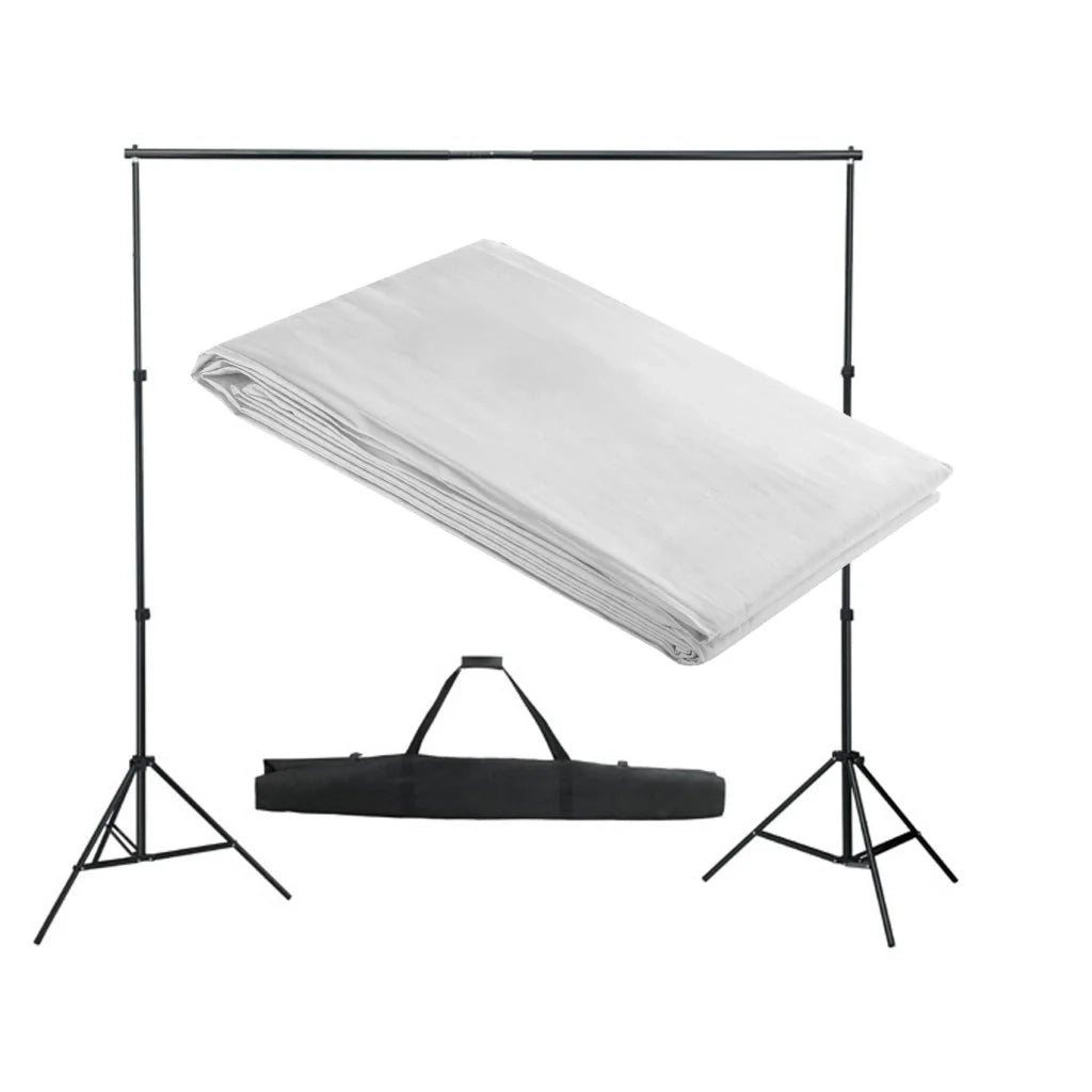 Kit completo per studio fotografico + fondale bianco senza soluzione di continuità 3x3 m studio fotografico/video professionale 1802012/4