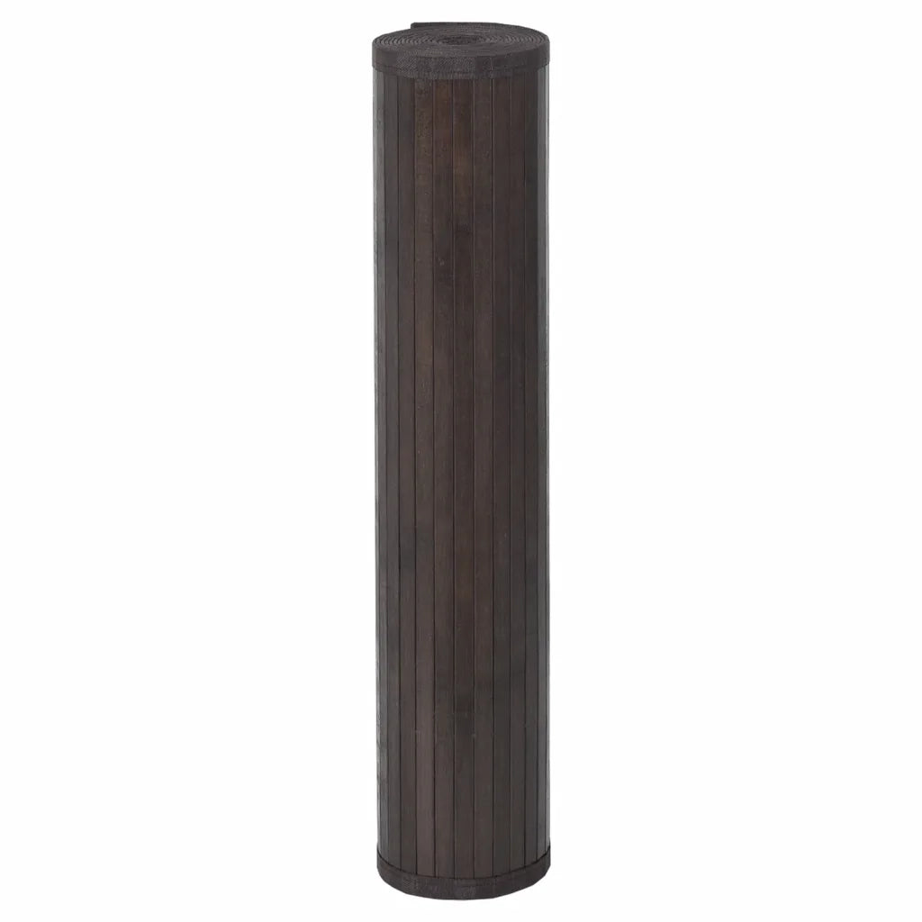 Tappeto Rettangolare Marrone Scuro 100x500 cm in BambÃ¹