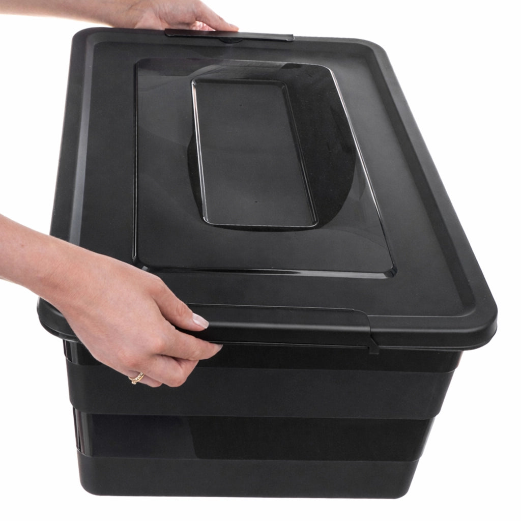 Organizzatore per giocattoli in plastica KADAX da 40 litri con coperchio