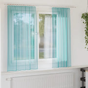 Tende in Voile con Tasche per Aste 2 pz Turchese