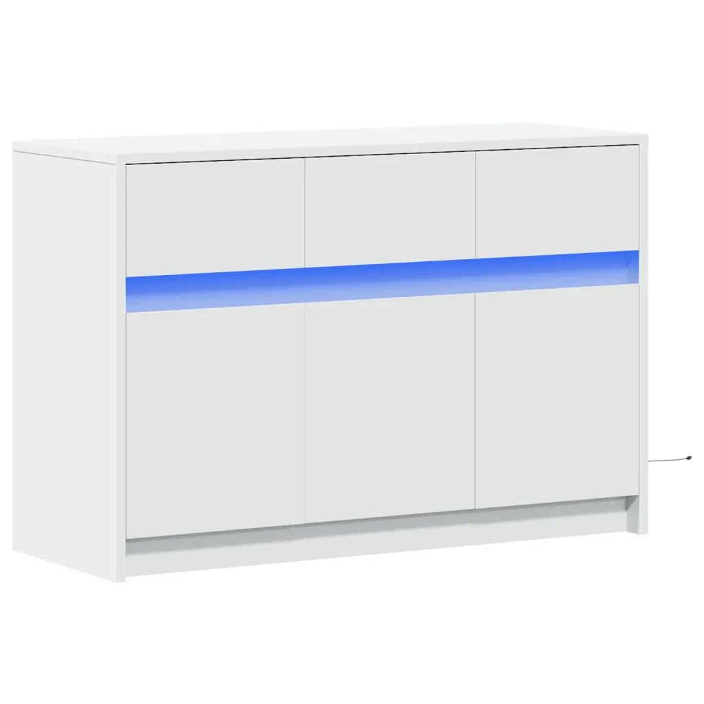 vidaXL Mobile Porta TV con LED Bianco 91x34x61 cm in Truciolato