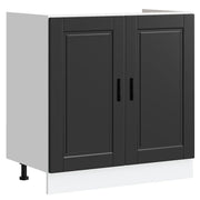 Pensile da cucina | Mobile base lavello Porto Nero 80x46x81,5cm Legno Multistrato