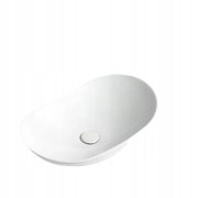Lavabo ovale da appoggio in ceramica bianca