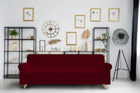 Copridivano Elasticizzato in Tessuto Bordeaux 2 Posti