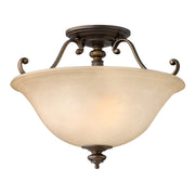 Plafoniera Dunhill Hinkley bronzo reale 2xE27 40,6cm