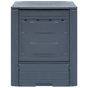 Compostiere per Giardino 2 pz Grigio 60x60x73 cm 520 L 278919