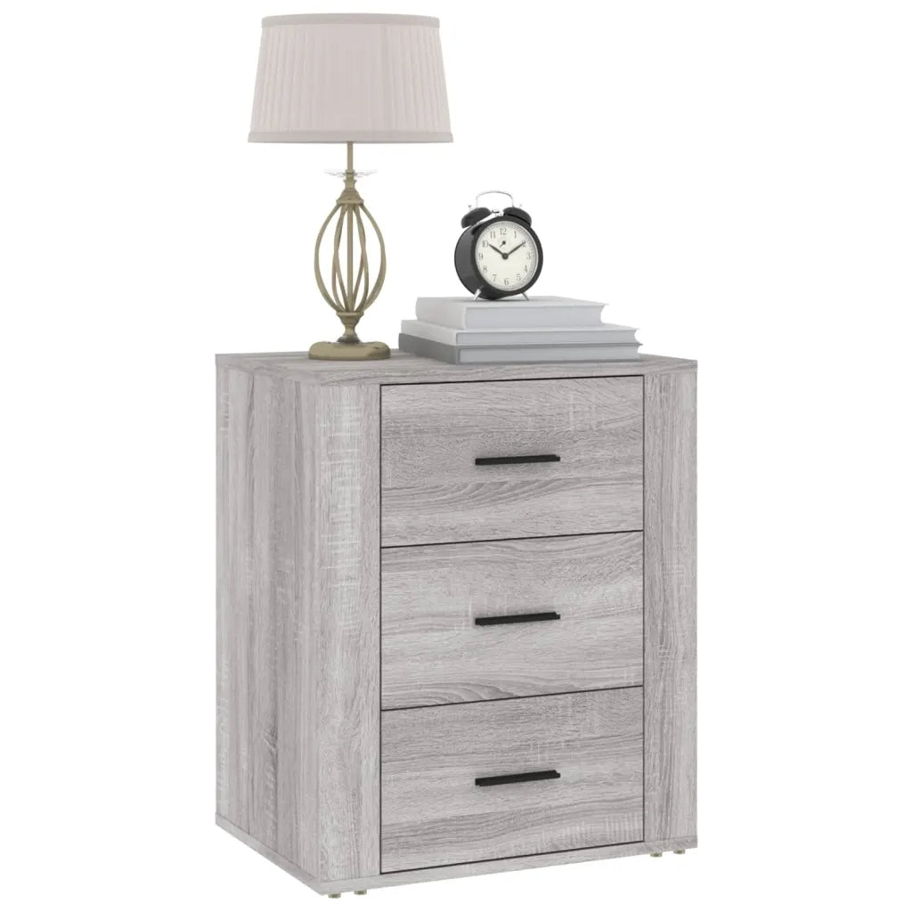 Comodino Grigio Sonoma 50x36x60 cm in Legno Multistrato 816718