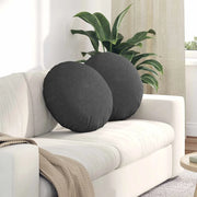 Cuscini per Seduta 2 pcs Grigio scuro Ø50 x 19 cm