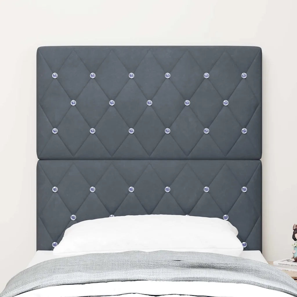 Testiera Grigio scuro 80 cm Velluto 3337741