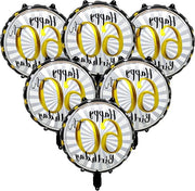 Set di palloni di compleanno per 60 anni - palloni di elio neri e d'oro da 6 pezzi - decorazioni per uomini e donne