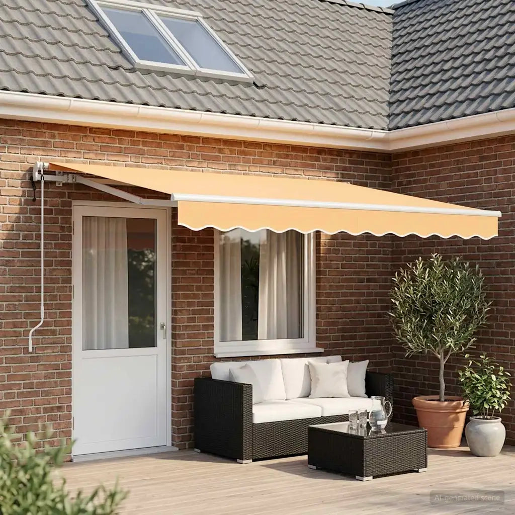 Tenda retrattile Sabbia 600 × 350 cm Poliestere 3426505