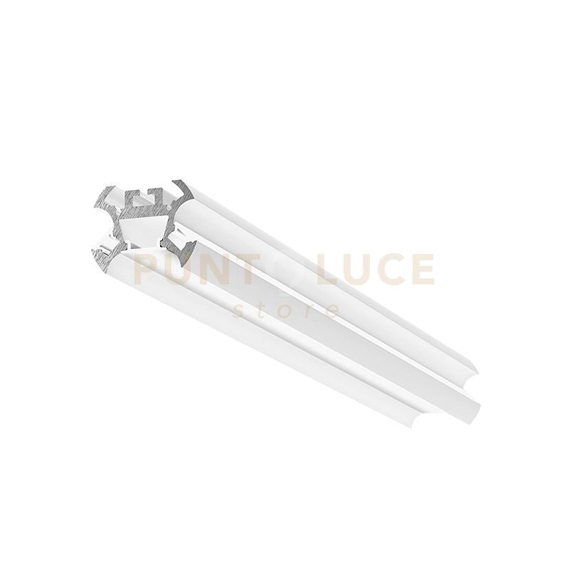 ASTANA -  PROFILO IN ALLUMINIO CON DIFFUSORE BIANCO PARETE/SOFFITTO/SOSPENSIONE MT2 COLORE BIANCO