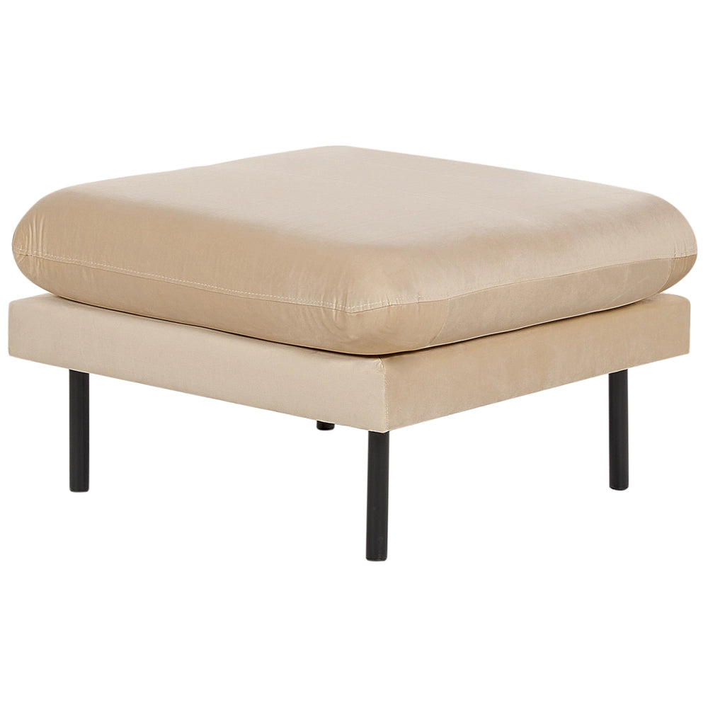 Set da soggiorno in velluto beige 5 posti Gambe Nere Stile Retrò Moderno