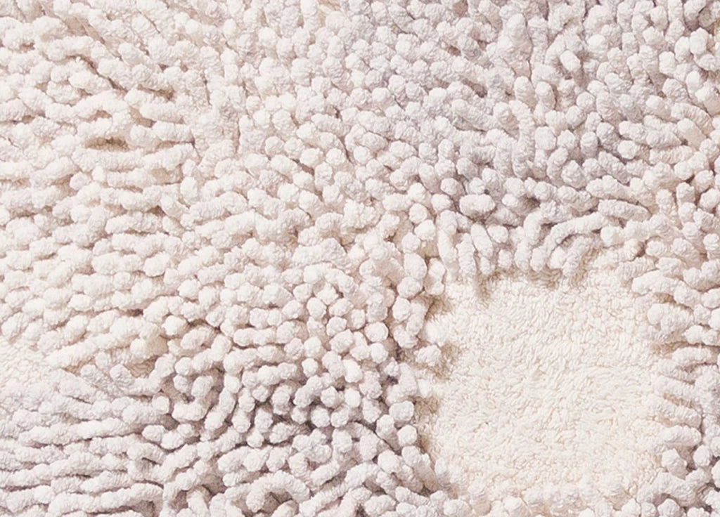 Tappeto A Fiore Casa Bagno Cotone Spugna Morbida Antiscivolo Flower Avorio