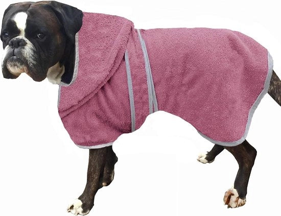 Badia per cani, asciugamano per cani, asciugamano per cani grandi e piccoli, 100% cotone, badia, morbida, comoda per cani, con cappuccio e cinturino