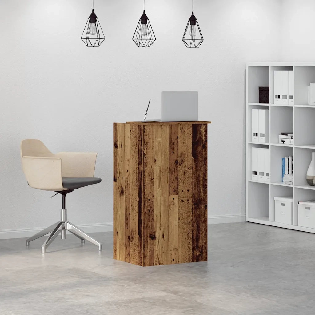 Banco Reception | Scrivania | Tavolo da Ufficio Legno Antico 55x50x103,5 cm Legno Multistrato