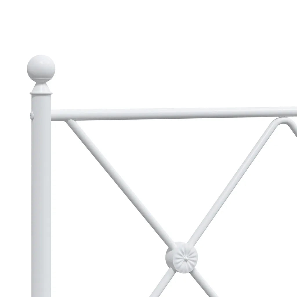 Testiera | Testata di Ricambio in Metallo Bianco 200 cm