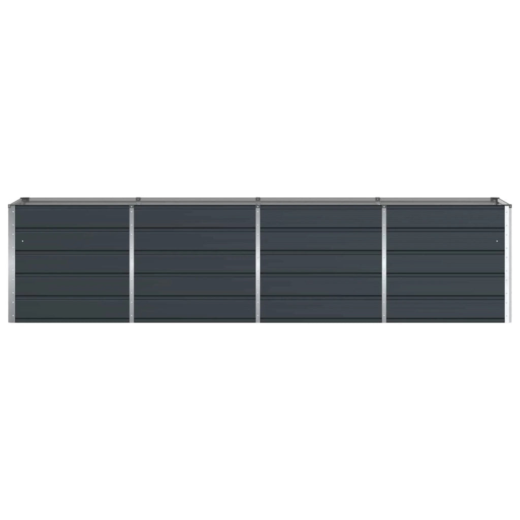 Fioriera moderna 240 x 80 x 75 cm robusta per uso interno/esterno trendy in acciaio antracite 02_0059230
