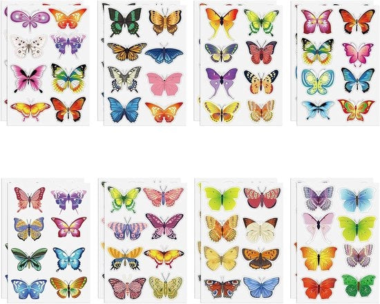 Set di 128 Decorazioni da Appendere per Pareti in Stile Farfalla per Attività di Ricreazione e Decorazione Interna