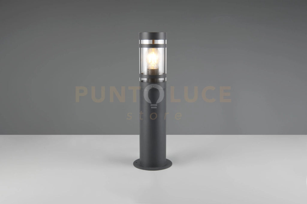 PAOLMA PALO DA ESTERNO METALLO ANTRACITE IP44 H.50CM 1 LUCE ATTACCO E27