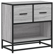 Comodino | Armadio da Notte | Mobiletto da notte Grigio Sonoma 60x31x60 cm Legno Multistrato e Metallo