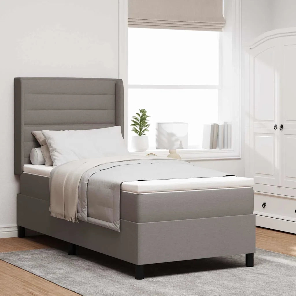 Letto a Sorgente LED con materasso Talpa 90 x 190 cm Tessuto 3343417