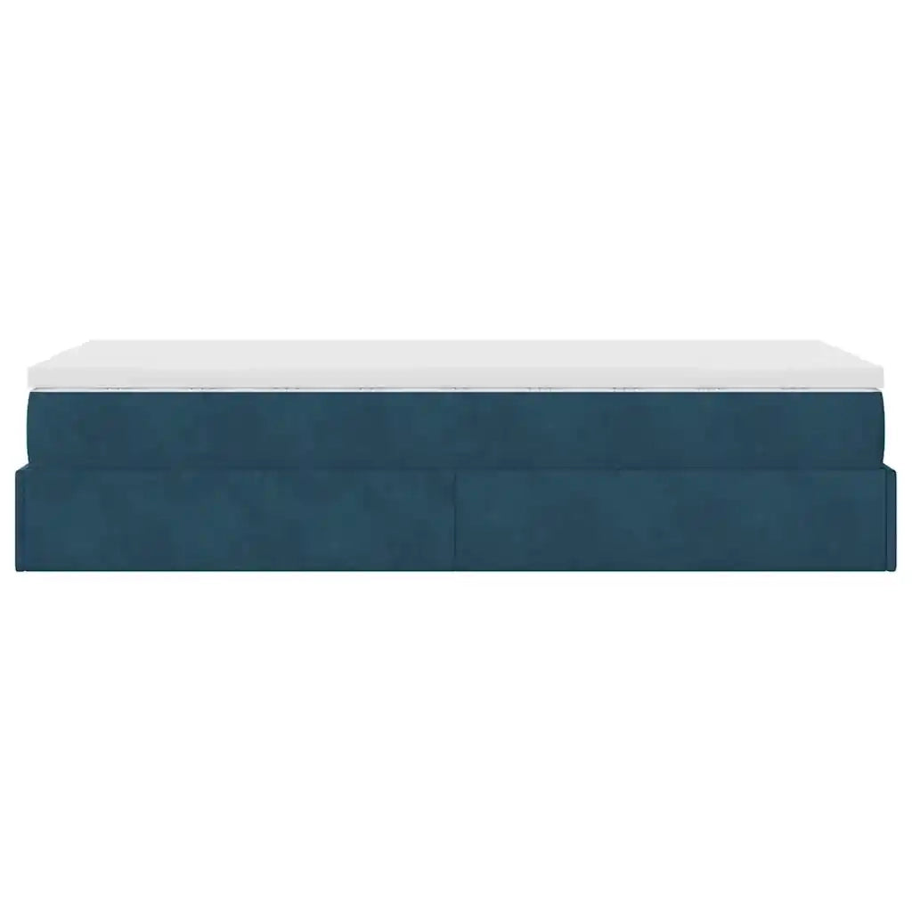 Struttura Letto Pouf con Materasso 100x200 cm Velluto 3311169