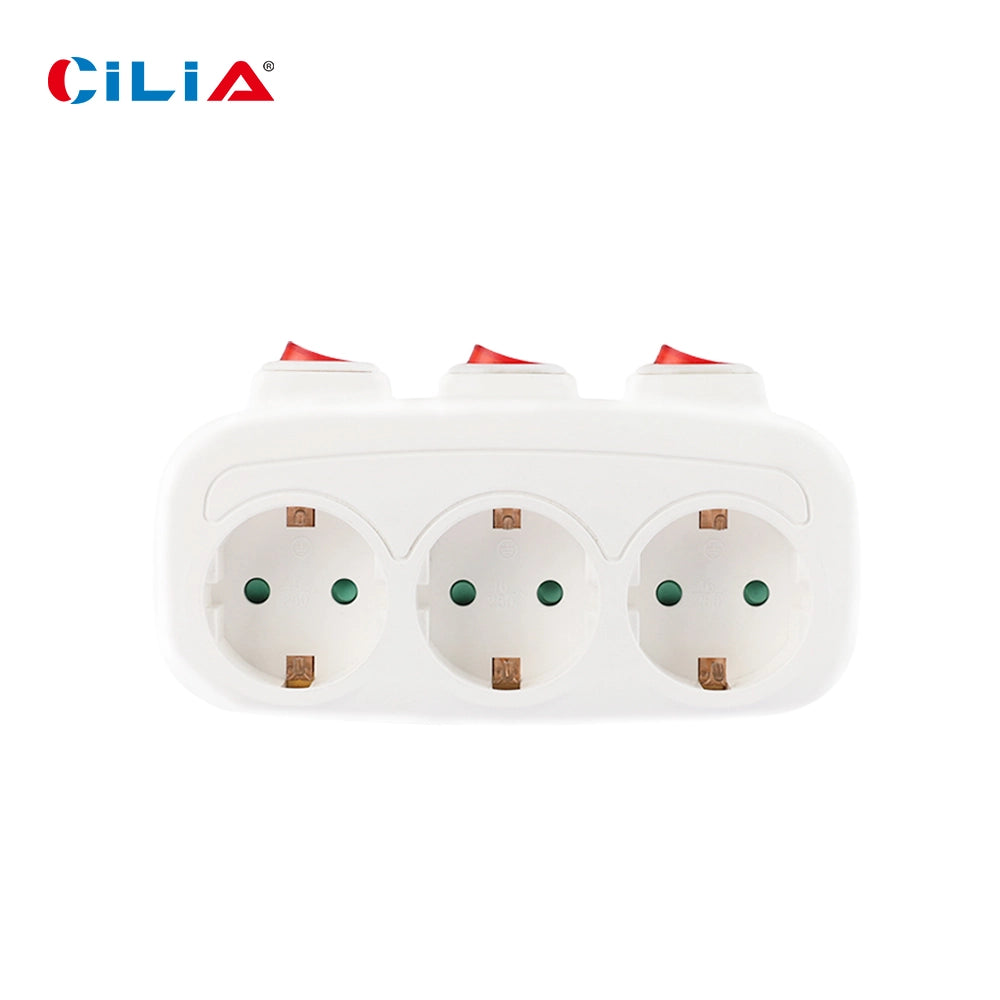 Adattatore Multipresa 3 in 1 con Interruttori ¨C zephmum ¨C Bianco