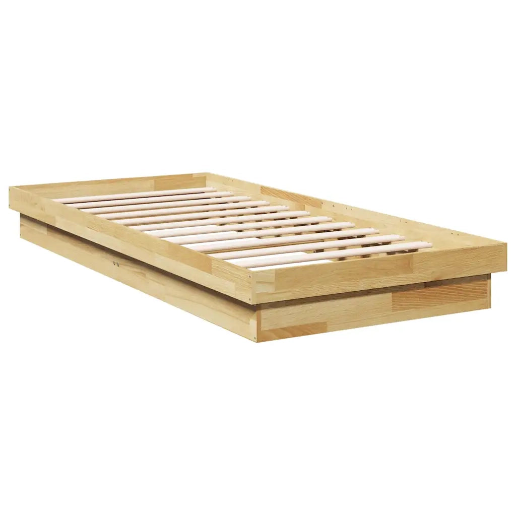 Struttura Letto Senza Materasso 75x190 cm in Legno di Rovere 851973