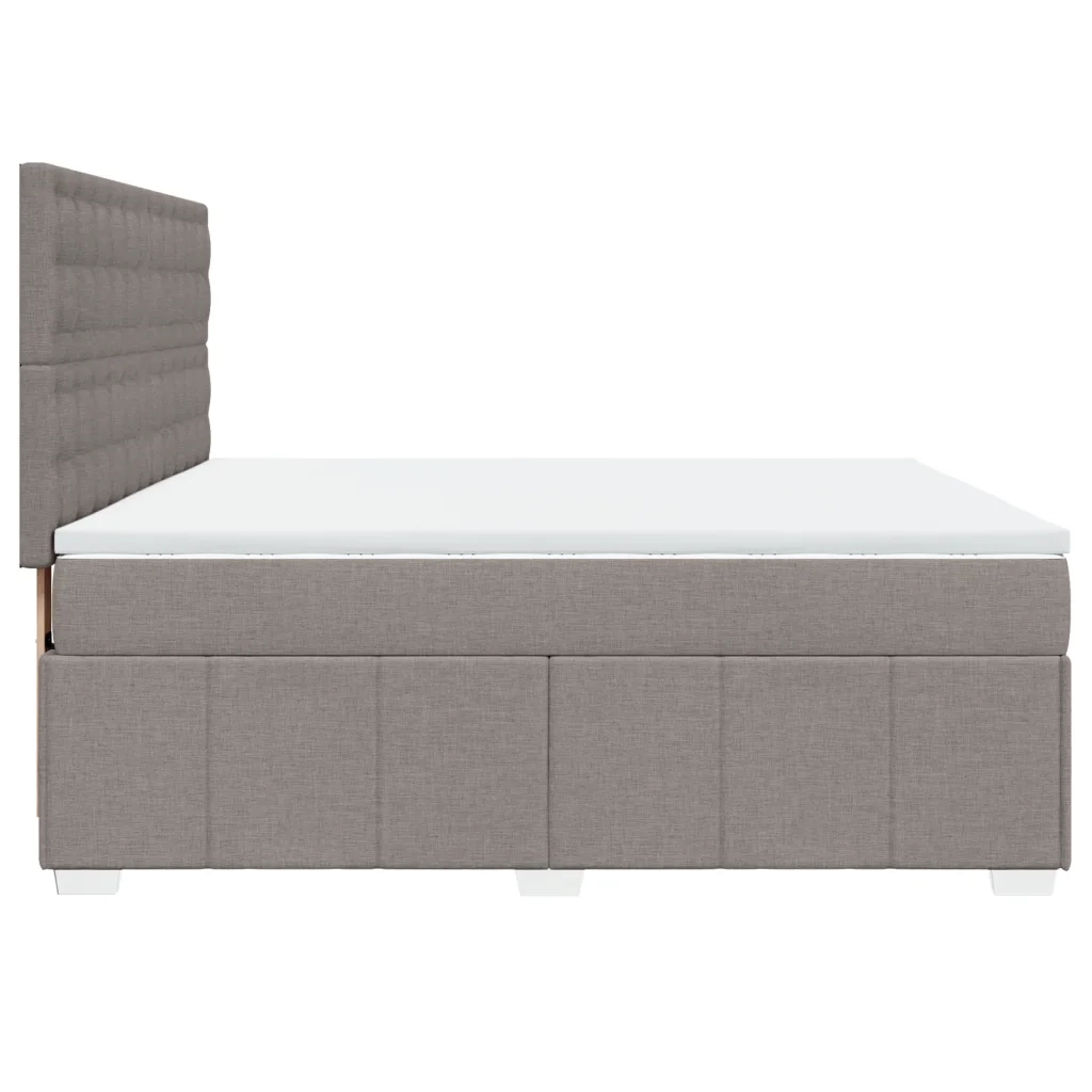 Giroletto a Molle con Materasso Tortora 180x200 cm in Tessuto