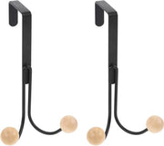 Set di 2 Hanger per Porta in Legno per Organizzazione dei Vestiti e Accessori - Ideale per la Gestione dei Panni e delle Asciugamani da Cucina