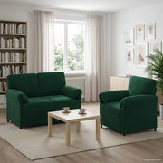Set di divani 2 pz Verde Scuro Velluto 3424887