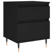 Comodino | Armadio da Notte | Mobiletto da notte Nero 40x35x50 cm in Legno Multistrato
