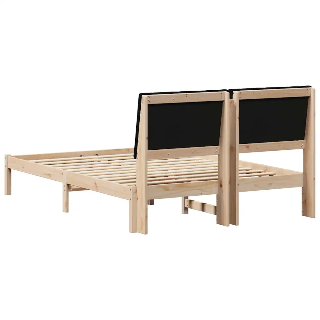 Struttura del letto Marrone 135 x 190 cm Pino massello 878901