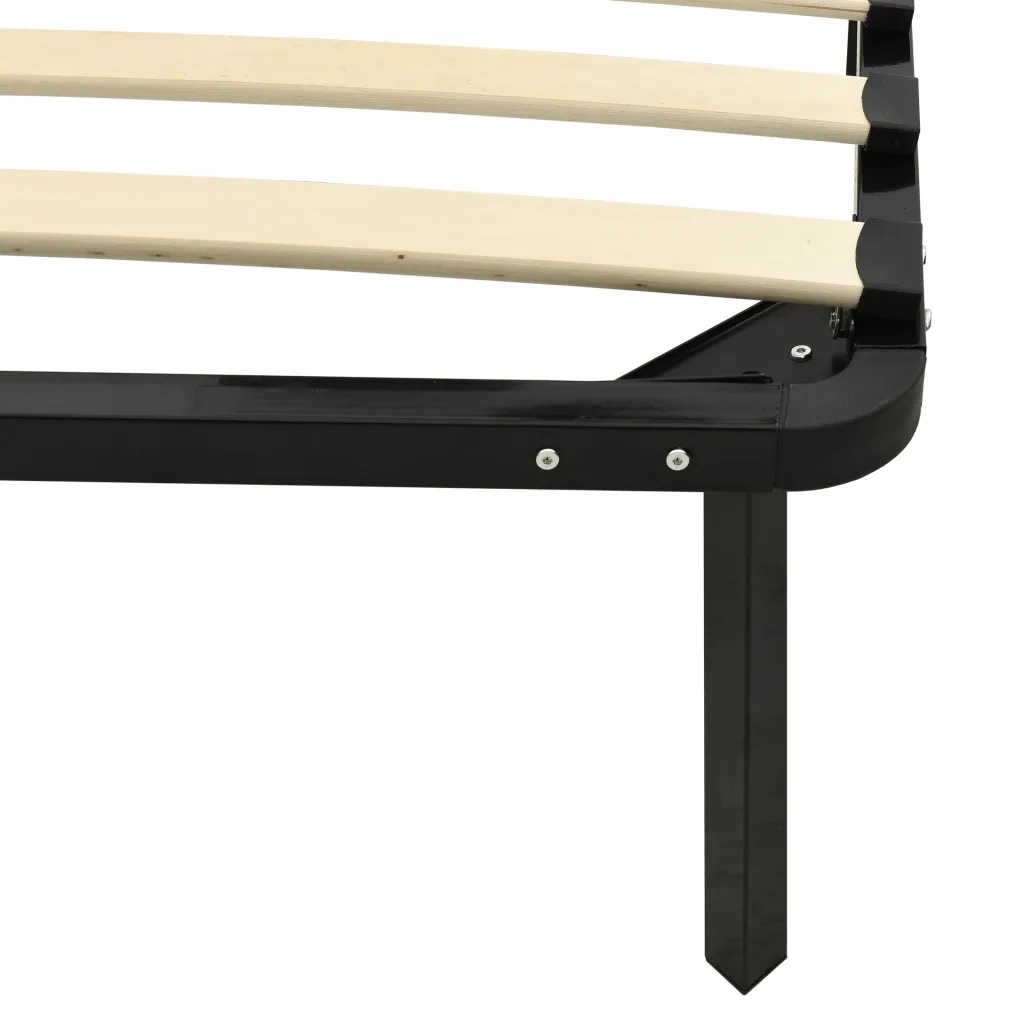Giroletto-Struttura Letto Nero in Metallo 180x200 cm 687555