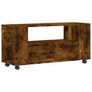 Mobile TV multimediale mensola TV credenza mobile TV sala da pranzo soggiorno camera da letto rovere affumicato 102 x 34,5 x 43 cm legno ingegnerizzato marrone 02_0027286