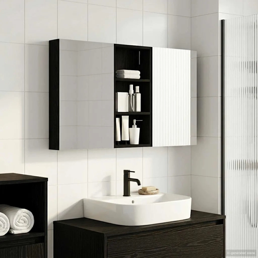 Set di Armadi da Bagno con porta 3 pcs 110 x 10,5 x 60,5 cm 3403713