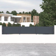Recinzione in alluminio grigio freddo 189x89cm