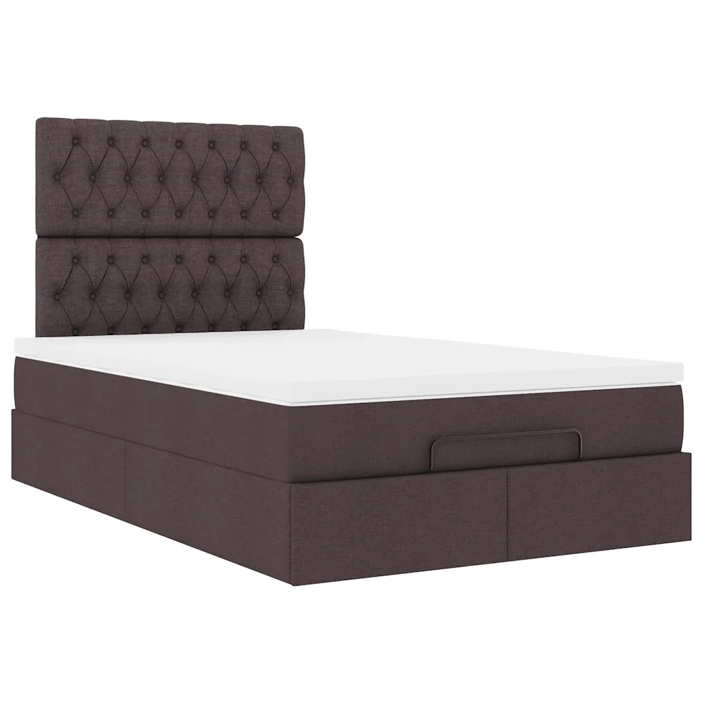 vidaXL Struttura Letto Pouf con Materasso 80x200 cm in Tessuto