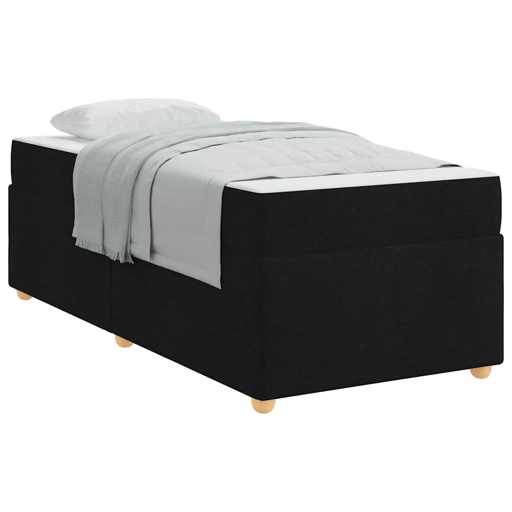 vidaXL Struttura del letto con materasso Nero 90 x 200 cm Tessuto