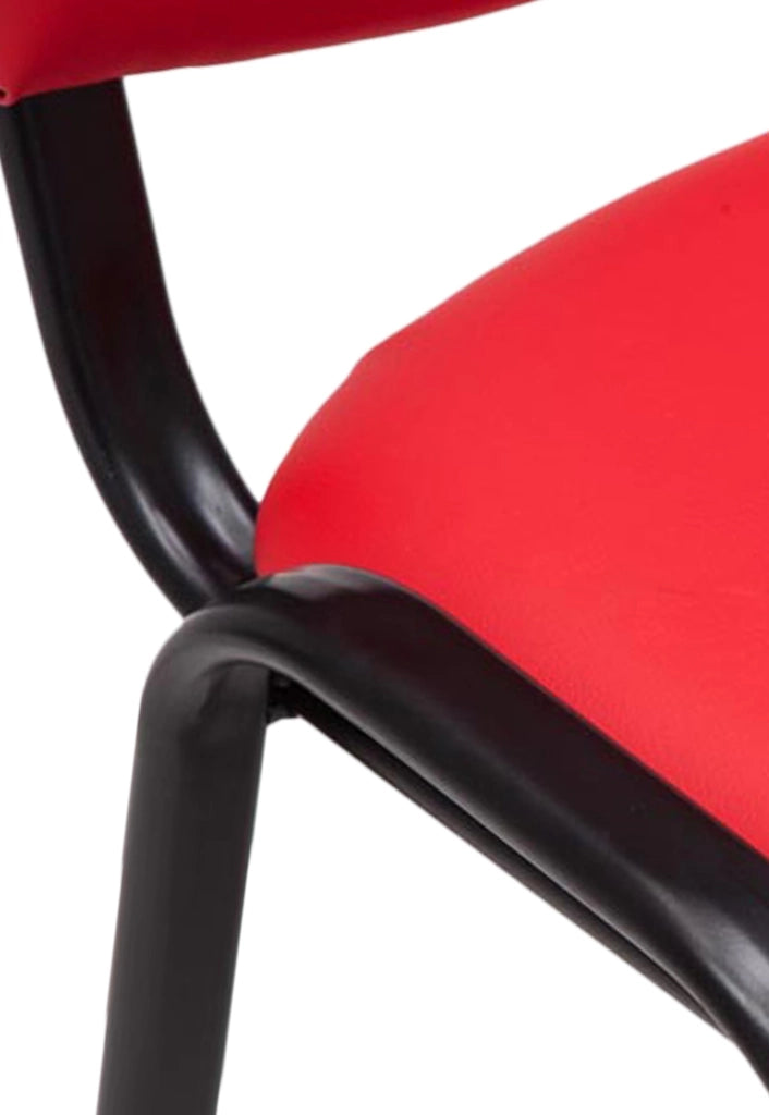 Sedia impilabile Ken similpelle rosso
