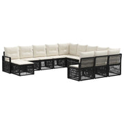 Set Divano da Giardino 12 pcs Nero polyrattan 3435916