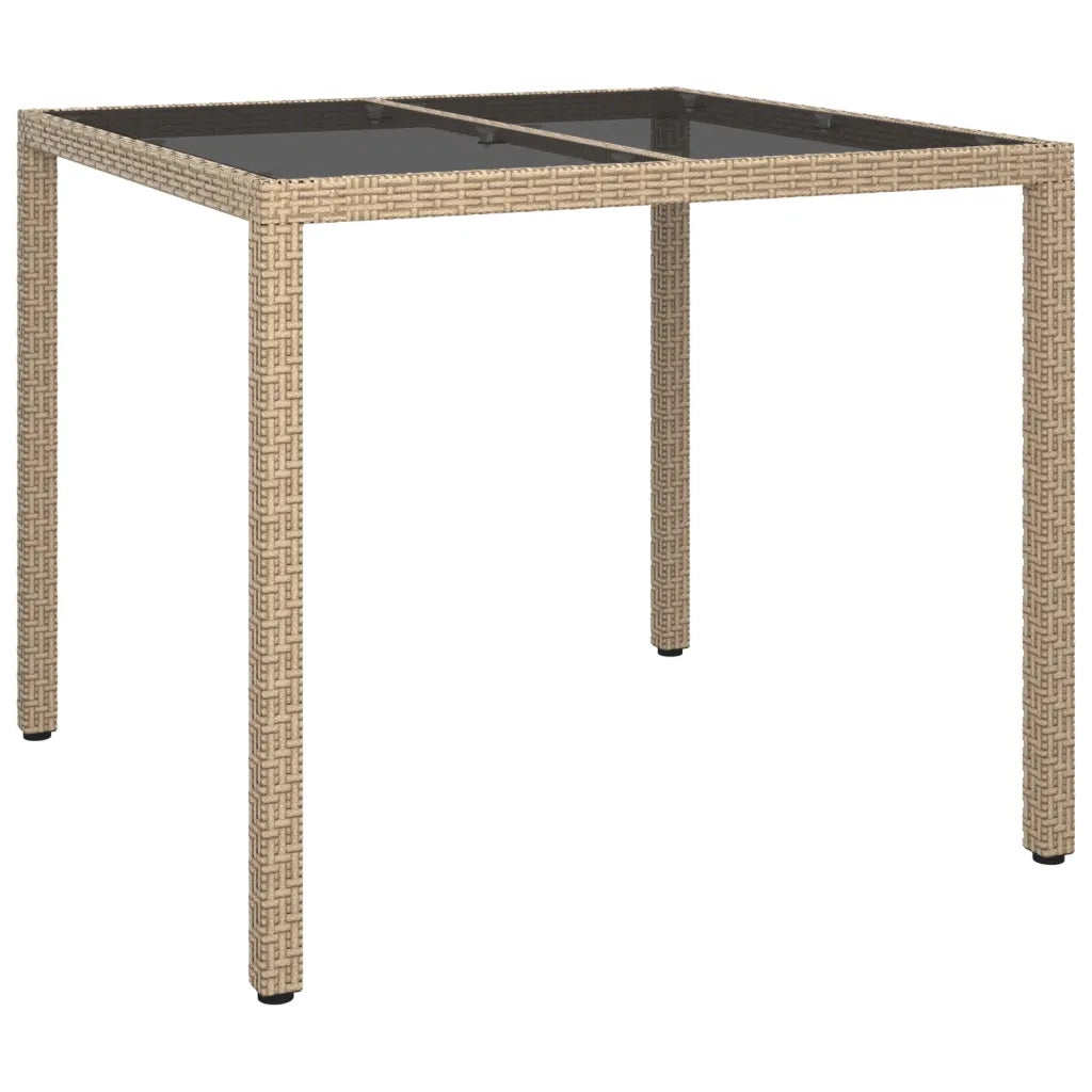 Set da Pranzo da Giardino 5 pz con Cuscini Beige in Polyrattan 3187349