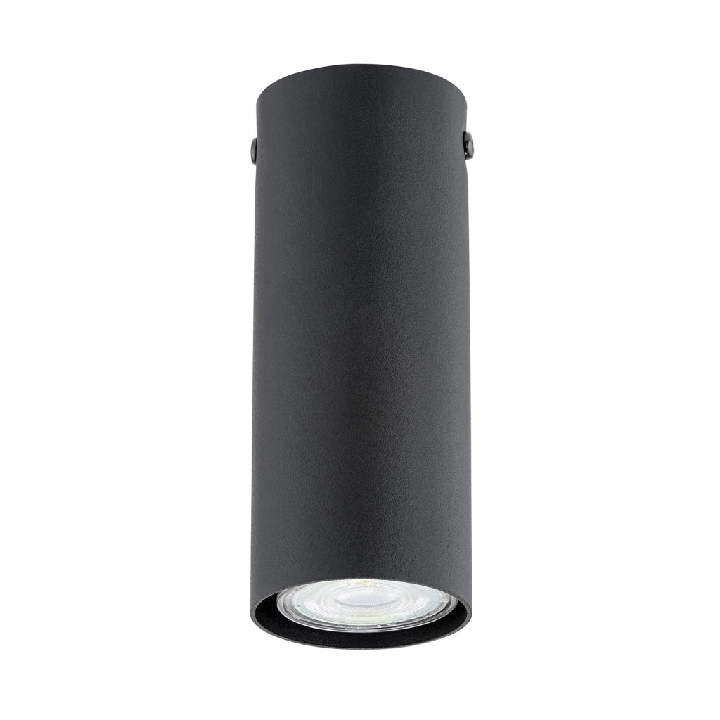Plafoniera Moderna Faretto Marduk 1 Luce Acciaio Nero 15 Cm