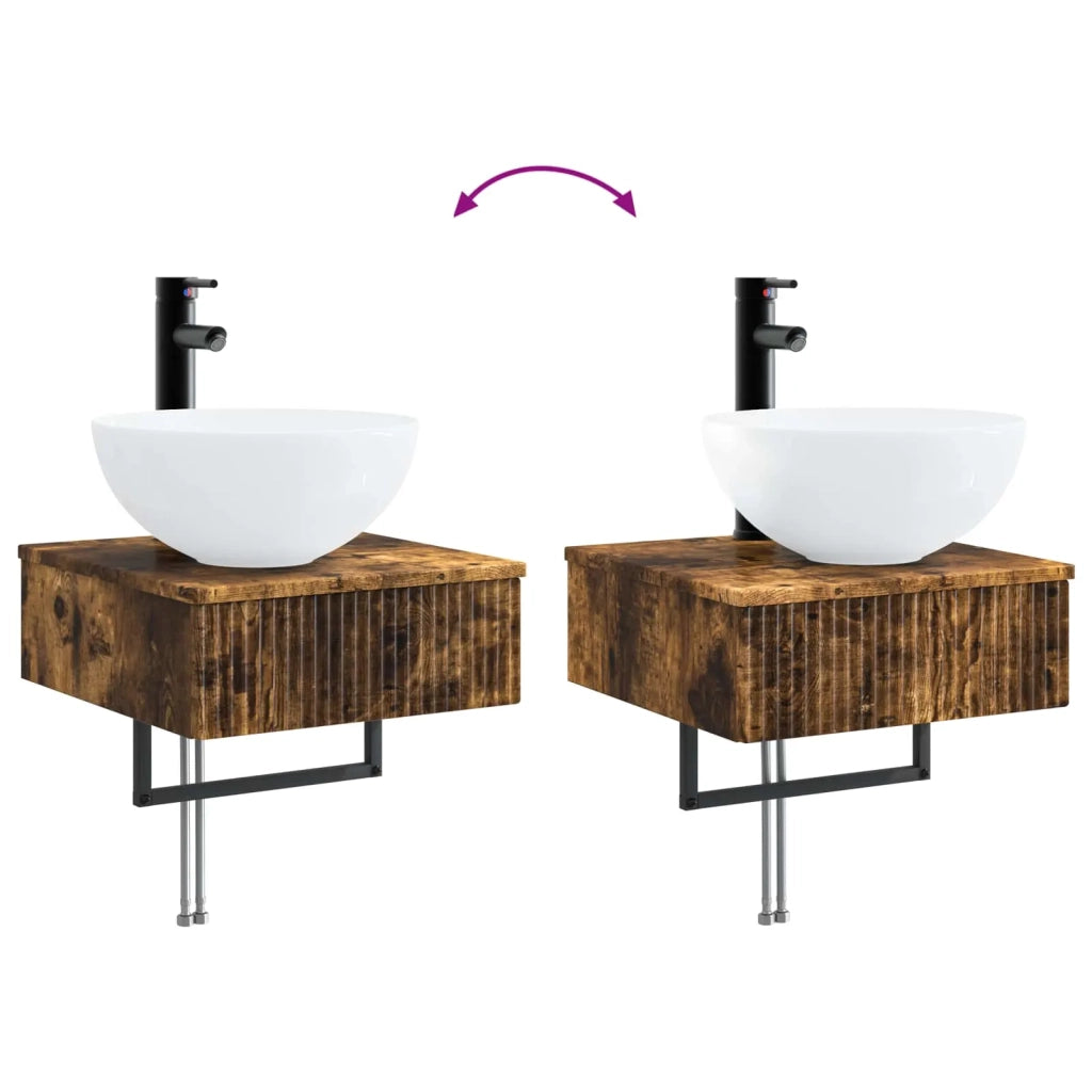 Lavabo da Parete Rovere Fumo 40 x 41 x 40,5 cm CFW2316784
