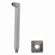 Trade Shop - Braccio Doccia In Ottone Cromato Quadrato Per Soffione Con Rosone 30 Cm 59492 -