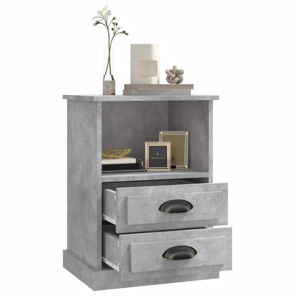 Comodino Grigio Cemento 43x36x60 cm 816336