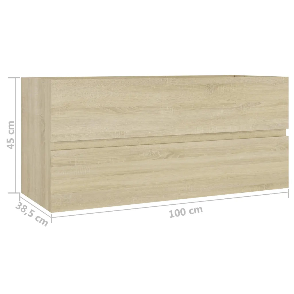 Mobile Lavabo Rovere Sonoma 100x38,5x45 cm Legno Multistrato 804767