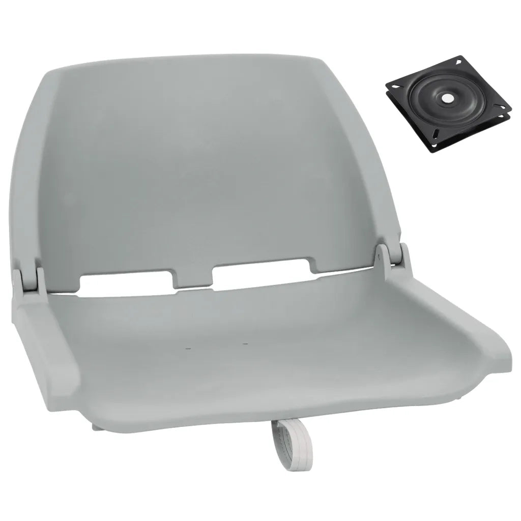 Set Sedile da Barca Pieghevole 2pz Grigio