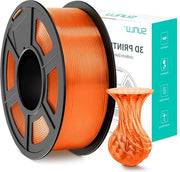 Filamento 3D per Stampante 1,75 mm PLA+ Robusto e Preciso +/- 0,02mm - 1kg spool Transparenza Arancione